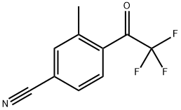 3-Methyl-4-(2,2,2-trifluoroacetyl)benzonitrile 结构式