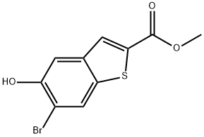 Methyl 6-bromo-5-hydroxybenzo[b]thiophene-2-carboxylate 结构式