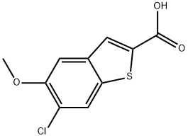 6-Chloro-5-methoxybenzo[b]thiophene-2-carboxylic acid Struktur