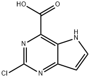 2-Chloro-5H-pyrrolo[3,2-d]pyrimidine-4-carboxylic acid 化学構造式