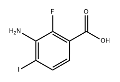 3-amino-2-fluoro-4-iodobenzoic acid 化学構造式