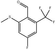 4-fluoro-2-(methylthio)-6-(trifluoromethyl)benzaldehyde 结构式