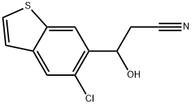 5-Chloro-β-hydroxybenzo[b]thiophene-6-propanenitrile Structure