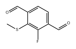 2-Fluoro-3-(methylthio)terephthalaldehyde Struktur