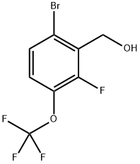 (6-Bromo-2-fluoro-3-(trifluoromethoxy)phenyl)methanol Structure