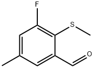 3-Fluoro-5-methyl-2-(methylthio)benzaldehyde Structure