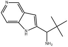 2,2-dimethyl-1-(1H-pyrrolo[3,2-c]pyridin-2-yl)propan-1-amine 结构式