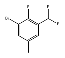 1-bromo-3-(difluoromethyl)-2-fluoro-5-methylbenzene 结构式