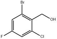 (2-bromo-6-chloro-4-fluorophenyl)methanol Struktur