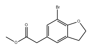 methyl 2-(7-bromo-2,3-dihydro-1-benzofuran-5-yl)acetate Structure