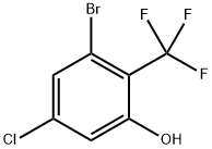 3-bromo-5-chloro-2-(trifluoromethyl)phenol Structure