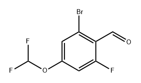 2-bromo-4-(difluoromethoxy)-6-fluorobenzaldehyde 结构式