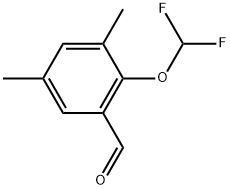 2-(Difluoromethoxy)-3,5-dimethylbenzaldehyde 化学構造式