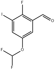 5-(difluoromethoxy)-2-fluoro-3-iodobenzaldehyde Struktur