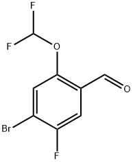 4-bromo-2-(difluoromethoxy)-5-fluorobenzaldehyde Structure