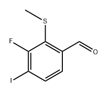 3-Fluoro-4-iodo-2-(methylthio)benzaldehyde 结构式