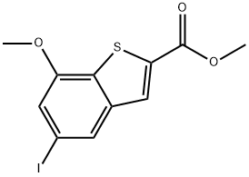 Methyl 5-iodo-7-methoxybenzo[b]thiophene-2-carboxylate 结构式
