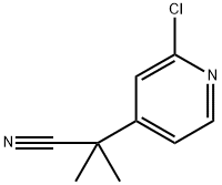 2-(2-chloropyridin-4-yl)-2-methylpropanenitrile Struktur