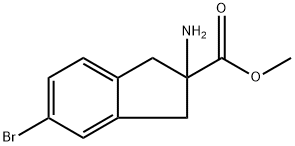 2-氨基-5-溴-2,3-二氢-1H-茚-2-羧酸甲酯 结构式