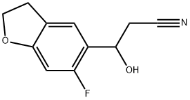 6-Fluoro-2,3-dihydro-β-hydroxy-5-benzofuranpropanenitrile Structure