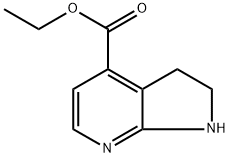 Ethyl 2,3-dihydro-1H-pyrrolo[2,3-b]pyridine-4-carboxylate Struktur