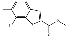 7-溴-6-氟苯并噻吩-2-甲酸甲酯,2091289-76-6,结构式