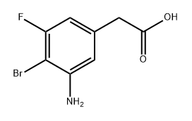 2-(3-amino-4-bromo-5-fluorophenyl)acetic acid Structure