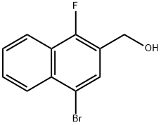 (4-bromo-1-fluoronaphthalen-2-yl)methanol 化学構造式