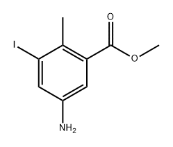 Methyl 5-amino-3-iodo-2-methylbenzoate 化学構造式