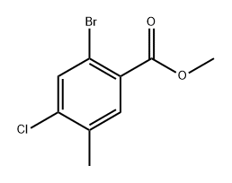 Methyl 2-bromo-4-chloro-5-methylbenzoate,2091466-22-5,结构式