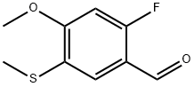 2-fluoro-4-methoxy-5-(methylthio)benzaldehyde Structure