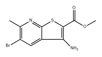 methyl 3-amino-5-bromo-6-methylthieno[2,3-b]pyridine-2-carboxylate,2091591-07-8,结构式