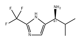 1H-Imidazole-5-methanamine, α-(1-methylethyl)-2-(trifluoromethyl)-, (αS)- 化学構造式