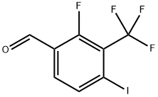 2-fluoro-4-iodo-3-(trifluoromethyl)benzaldehyde Struktur