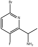 1-(6-BROMO-3-FLUOROPYRIDIN-2-YL)ETHANAMINE Structure