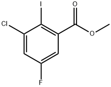 Methyl 3-chloro-5-fluoro-2-iodobenzoate Struktur