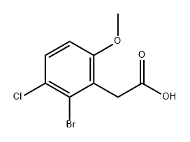 2-(2-Bromo-3-chloro-6-methoxyphenyl)acetic acid 结构式