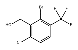 2-Bromo-6-chloro-3-(trifluoromethyl)benzyl alcohol 化学構造式