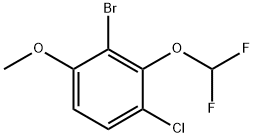 2-bromo-4-chloro-3-(difluoromethoxy)-1-methoxybenzene Structure