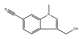 3-(Hydroxymethyl)-1-methyl-1H-indole-6-carbonitrile Struktur