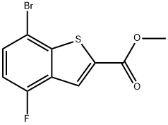 Methyl 7-bromo-4-fluorobenzo[b]thiophene-2-carboxylate 结构式