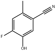 4-fluoro-5-hydroxy-2-methylbenzonitrile Struktur