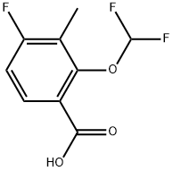 2-(Difluoromethoxy)-4-fluoro-3-methylbenzoic acid Structure