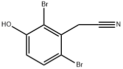 2-(2,6-Dibromo-3-hydroxyphenyl)acetonitrile Struktur