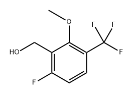 (6-fluoro-2-methoxy-3-(trifluoromethyl)phenyl)methanol 结构式