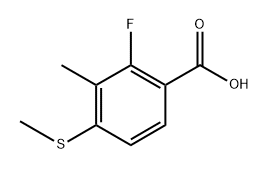 2-Fluoro-3-methyl-4-(methylthio)benzoic acid Struktur