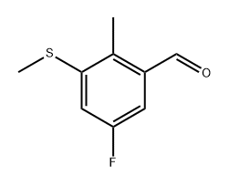 5-Fluoro-2-methyl-3-(methylthio)benzaldehyde Struktur