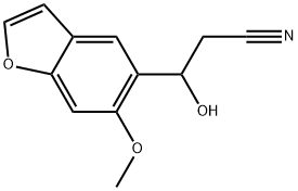 β-Hydroxy-6-methoxy-5-benzofuranpropanenitrile Structure