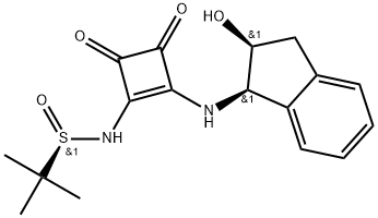 (R)-N-(2-(((1R,2S)-2-羟基-2,3-二氢-1H-茚-1-基)氨基)-3,4-二氧代环丁-1- EN -1- 基)-2-甲基丙烷-2-亚磺酰胺 结构式
