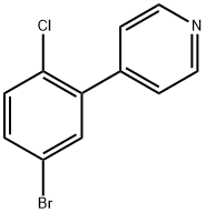 4-(5-Bromo-2-chlorophenyl)pyridine,2092463-36-8,结构式